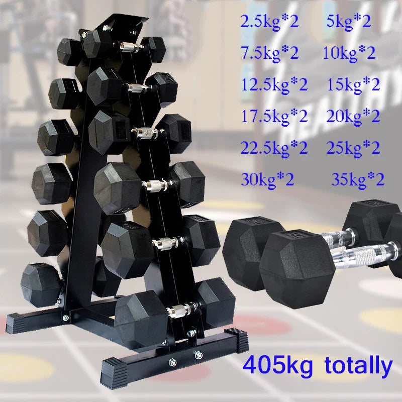 Hexagonal Dumbbell Set